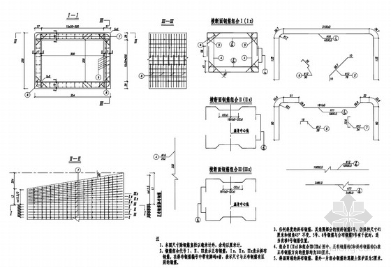2x3m钢筋混凝土箱涵设计套图（8张）-箱涵涵身钢筋布置图 