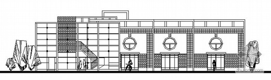 二层会所建筑效果图资料下载-某二层多功能会所建筑方案图