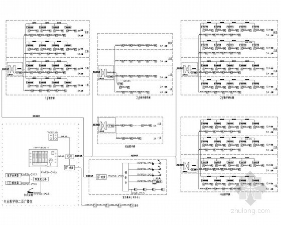 扩声系统安装资料下载-[浙江]小学弱电系统施工图纸（智能化系统齐全）
