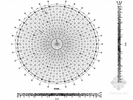 球网架结构施工施工方案资料下载-四角锥螺栓球网架结构施工图纸