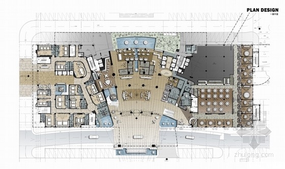 室内五星级酒店资料下载-[陕西]国际综合花园五星级酒店室内设计方案