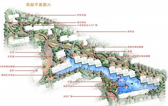 [武汉]生态居住区景观规划设计方案-局部平面图