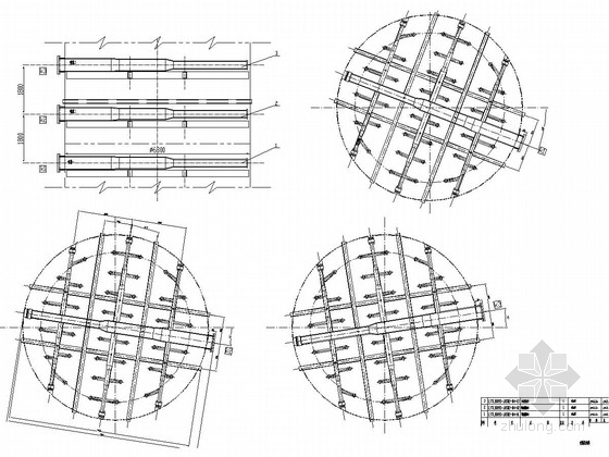 脱硫塔结构施工图-喷淋层组件 
