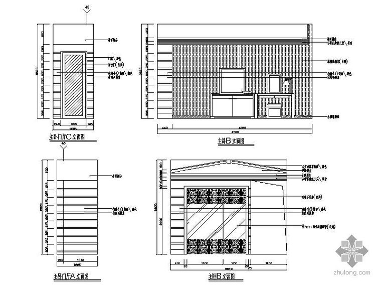 新古典别墅建筑立面资料下载-新古典主卧立面图