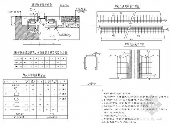 混凝土桥面80伸缩缝资料下载-D80型、D160型伸缩缝一般构造图