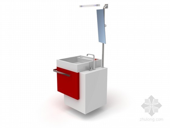 台上盆洗手盆资料下载-现代卫浴洁具洗手盆3D模型