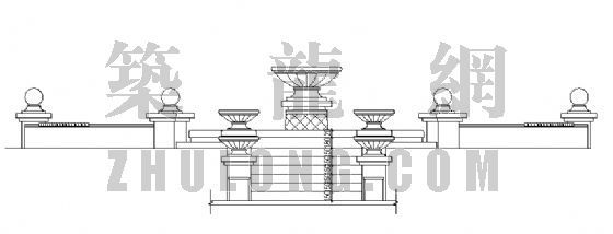 跌水花钵资料下载-某广场水景跌水施工详图