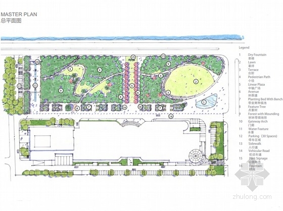 城市入口公共绿地资料下载-[浙江]生态城市公共绿地初步景观概念性规划