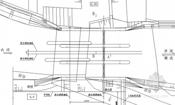混凝土楼板拆除重建方案资料下载-水闸拆除重建全套施工图纸