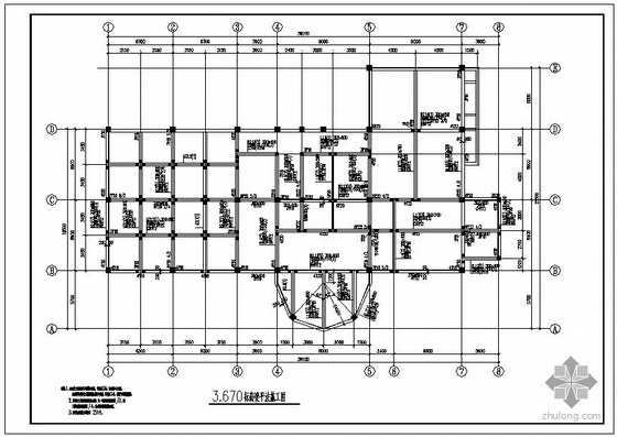 福州三层现代风格中心资料下载-某三层框架休闲中心结构设计图