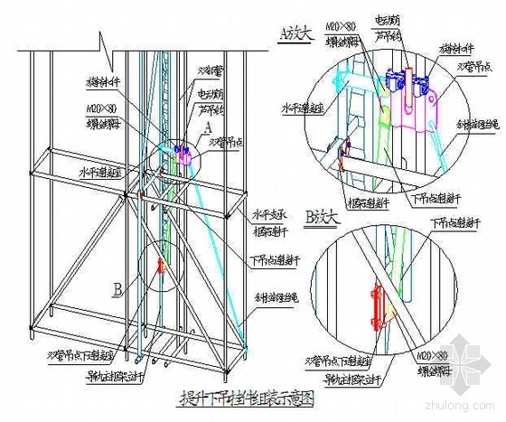 高层升降机脚手架方案资料下载-广东某超高层大厦自动升降脚手架施工方案