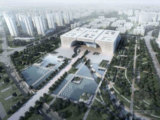 文化广场规划平面资料下载-[江苏]大型文化广场规划及单体设计方案文本