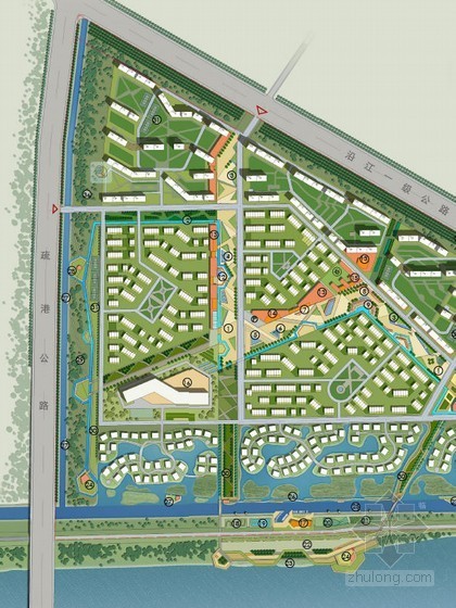 山城住宅区总体规划资料下载-[如皋]居住区景观总体规划方案