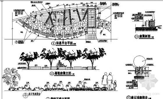 条石路面做法施工图资料下载-某小区儿童区、泳池详细做法施工图