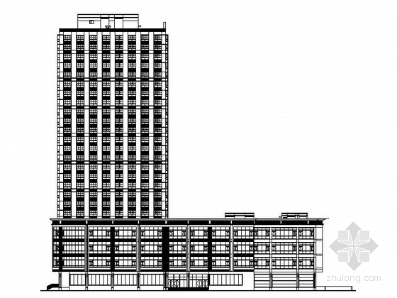 7层商业综合体建筑施工图资料下载-[上海]某二十四层商业办公综合体建筑施工图