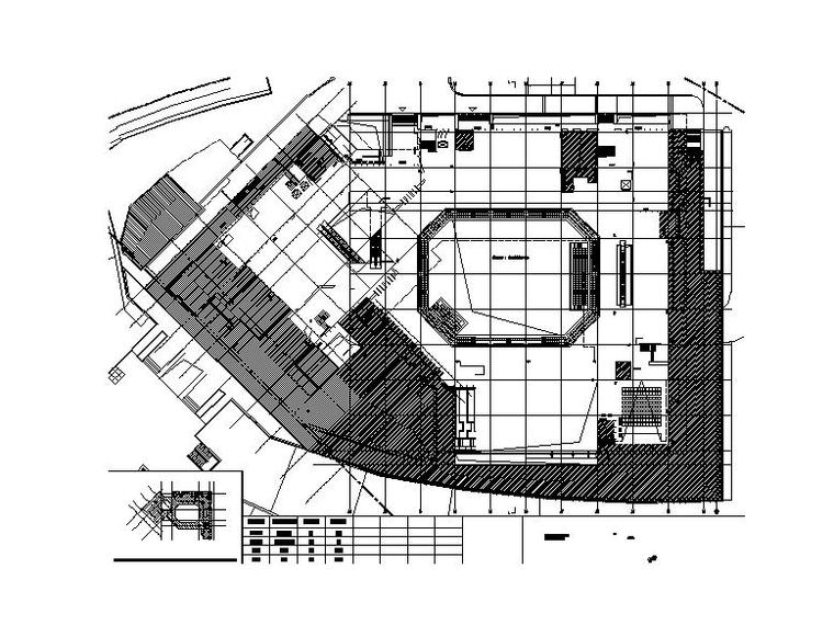 [广东]三层幕墙立面展览馆建筑施工图（16年最新图纸）-三层幕墙立面展览馆建筑平面图