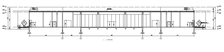 [宁夏]单层剪力墙结构书院建筑施工图全套专业图纸-单层剪力墙结构书院建筑剖面图