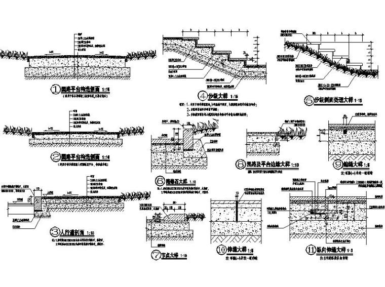 [重庆]三层多功能商业建筑施工图（知名地产 含园林景观）-三层知名地产楼房展示区建筑详图