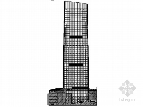 [合集]3套超精细图纸超高层办公楼建筑施工图-3套超精细图纸超高层办公楼建筑立面图