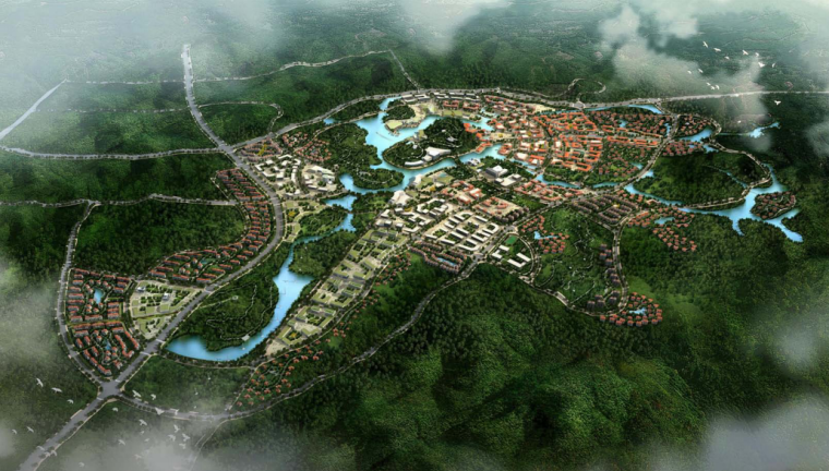 产业城规划方案资料下载-广州国际健康产业城概念规划及核心区城市设计