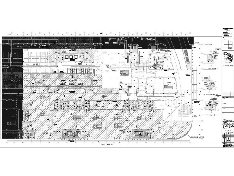 [江苏]文化广场地下建筑通风及防排烟系统设计施工图（人防设计）-地下一层B区消防通风平面图.jpg