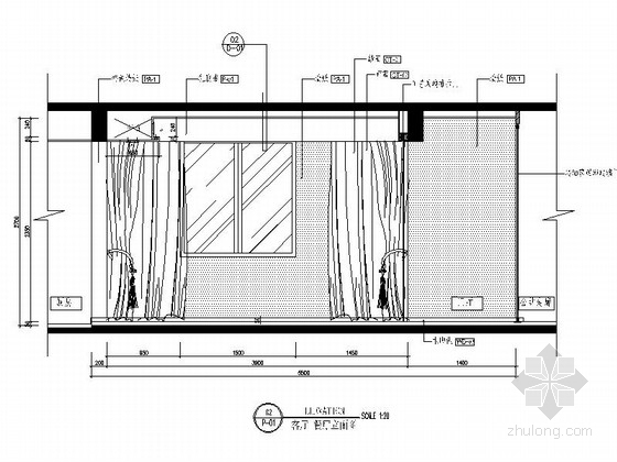 [三亚]现代风格度假公寓小居室室内空间装修施工图立面图 