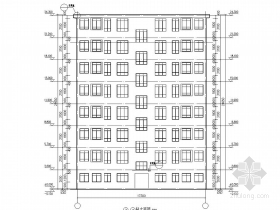 八层框架结构建筑平面图资料下载-八层框架结构私家住宅结构施工图（含建筑图）