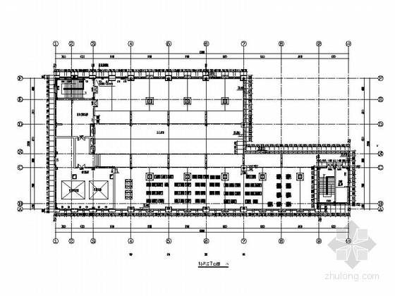 [浙江]肿瘤医院放疗中心及医技用房建筑幕墙施工图（2015年图纸）-肿瘤医院放疗中心及医技用房建筑平面图