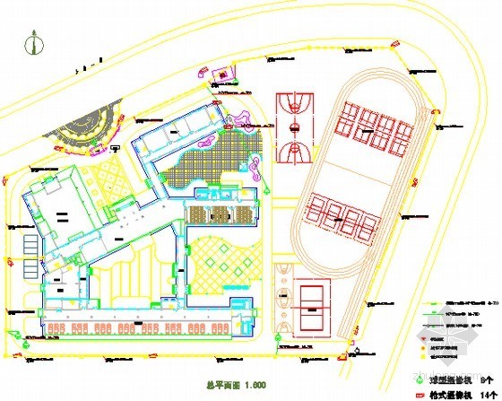 [安徽]学校教学楼监控工程预算书(含图纸)-总平面图 