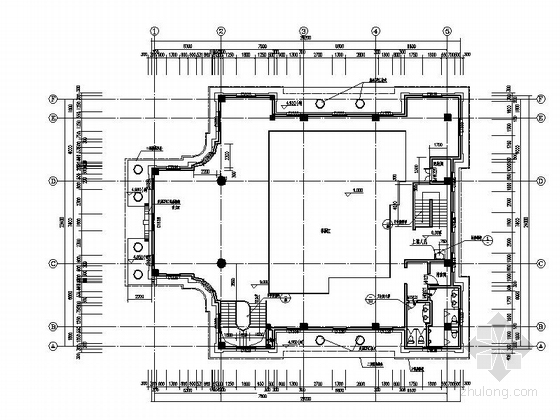 [四川]欧式风格三层售楼中心单体建筑设计施工图（知名建筑设计院）-欧式风格三层售楼中心单体建筑平面图