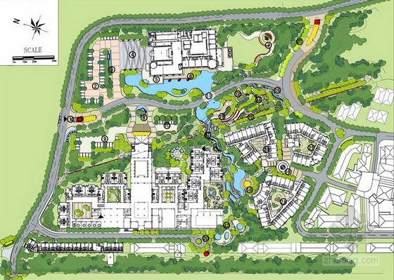 [河北]地知名地产风格小镇景观规划设计方案