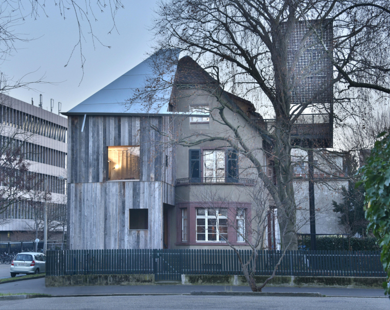建筑与树案例资料下载-瑞士与树融为一体的住宅