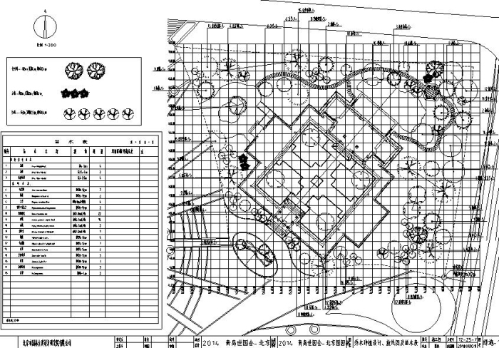 [山东]园艺展览公共设施景观设计全套施工图（赠送景观设计图与实景图）-乔木种植图