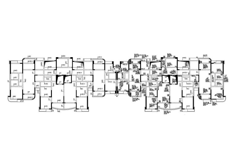 [广东]18层剪力墙结构住宅楼建筑结构施工图-四~七层梁配筋平面图