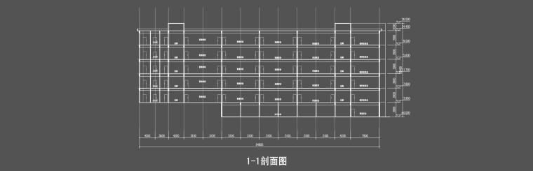 [江西]现代风格新余仙女湖中学规划设计方案文本（JPG）-教学楼剖面图