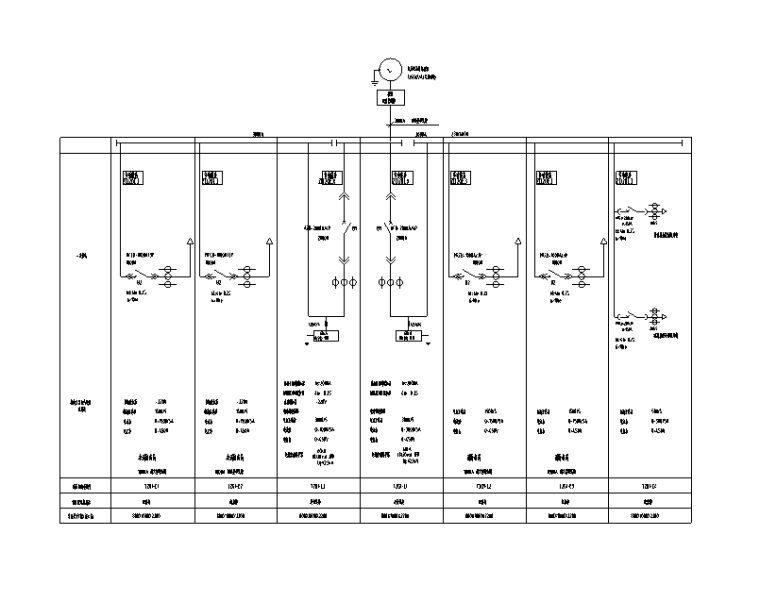 上海塔楼及地库电气施工图（附塔楼负荷计算书）-柴油发电机房应急低压配置系统图