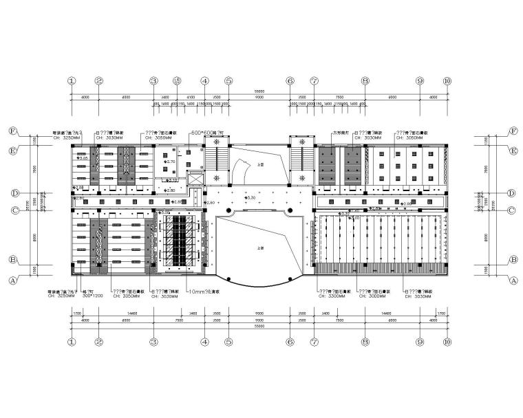 镇江市申力新型材料有限公司办公楼装饰设计施工图-4一层顶面布置图