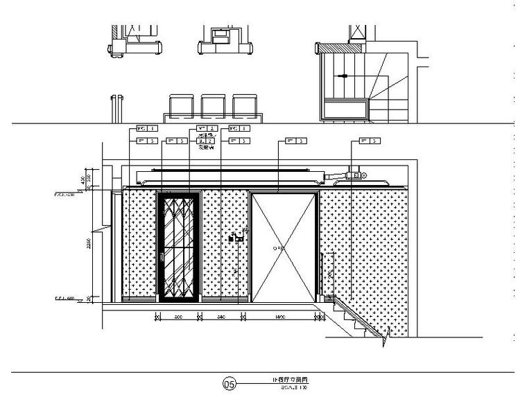 [青岛]某别墅全套室内装修设计施工图-[青岛]某别墅全套室内装修设计立面图