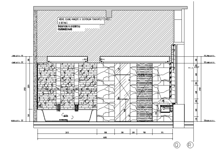 新中式风格会所空间设计施工图（附效果图+pdf设计方案）-立面图