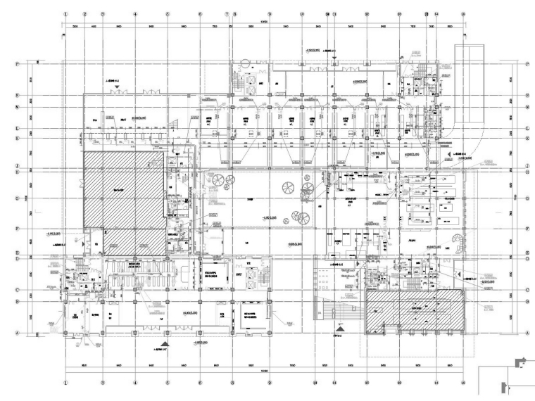 [江苏]高层实验楼空调通风及防排烟系统设计施工图（人防设计）-一层空调通风平面图.jpg