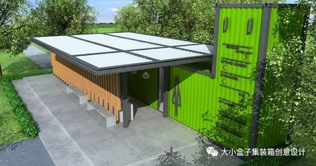 海滩集装箱建筑资料下载-公共建筑-集装箱洗手间