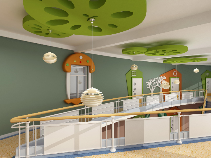 威海翠海明珠幼儿园室内设计实景图-走廊实景图