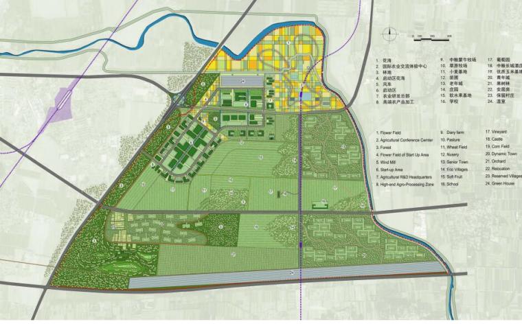 [北京]中国北京农业生态谷概念性规划设计（PDF+156页）-总平图