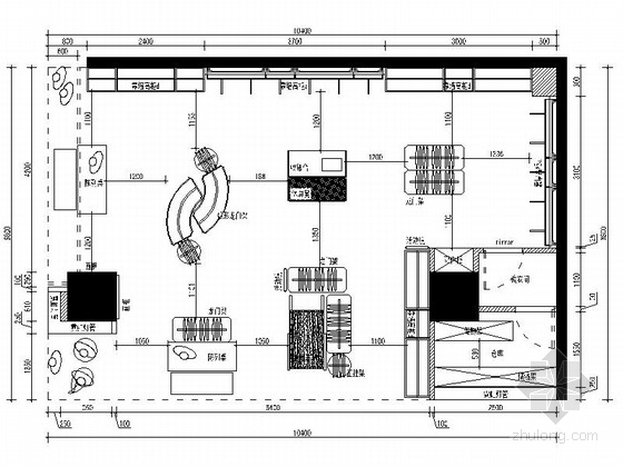 CAD音响布置图资料下载-[苏州]张家港服装店室内装修CAD施工图（含效果图）