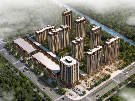 新中式住宅区设计文本资料下载-[江苏]新中式风格高层住宅区规划设计方案文本