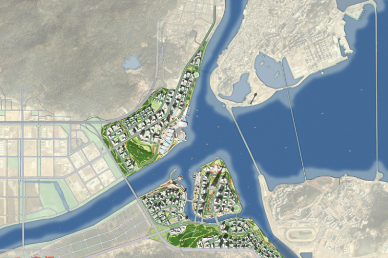 [广州]珠海十字门商务区城市规划设计方案国际征集 B-1 平面图