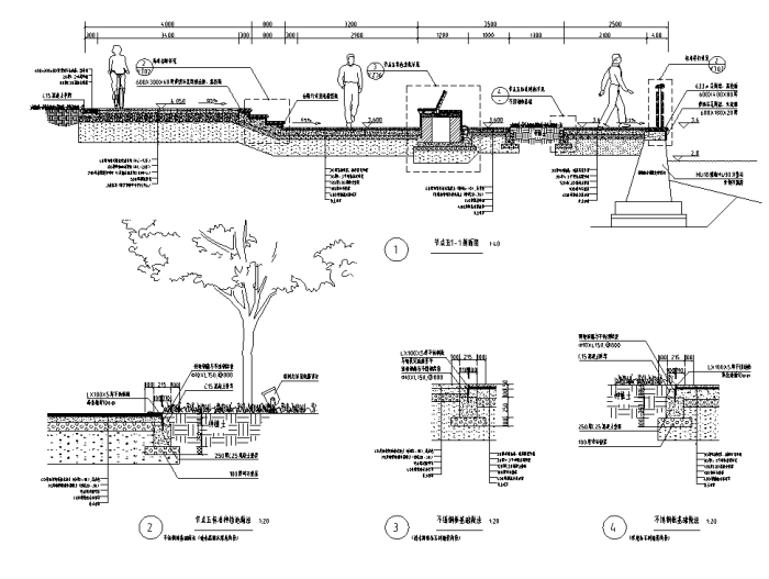 [浙江]生态湿地滨海河道景观整治设计全套施工图（附实景图+PDF施工图）-节点设计详图