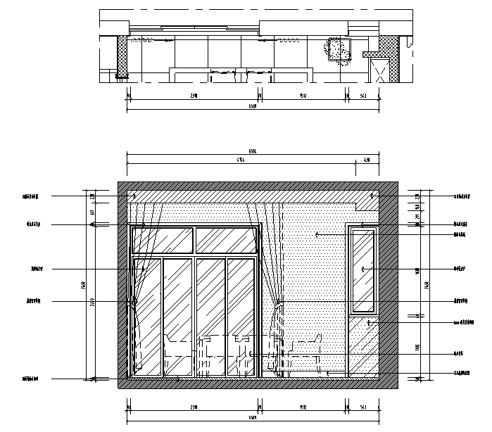[江苏]中式风格别墅设计施工图（效果图+pdf图纸）-一楼餐厅施工图