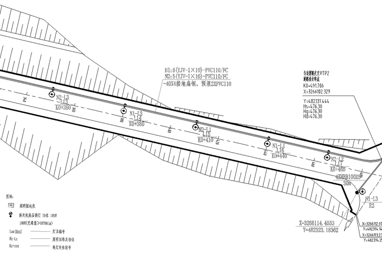 市政道路照明示意图