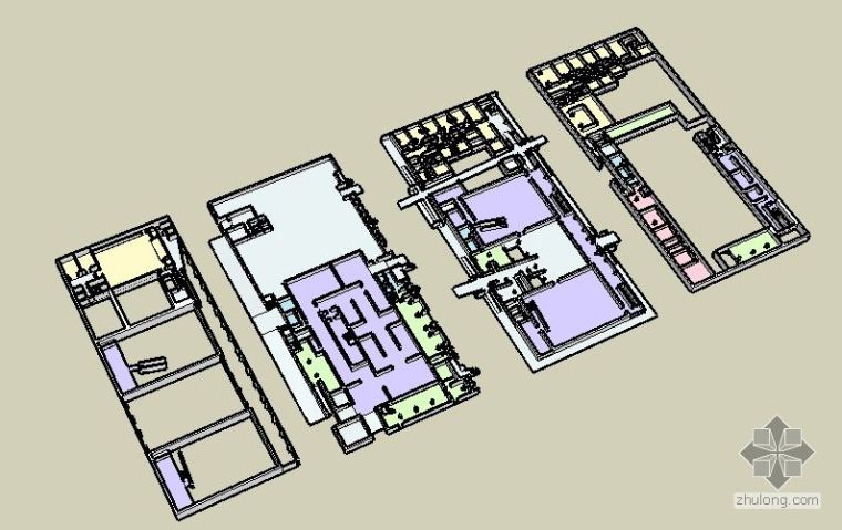 龙美术馆建筑模型资料下载-美术馆总体三维模型